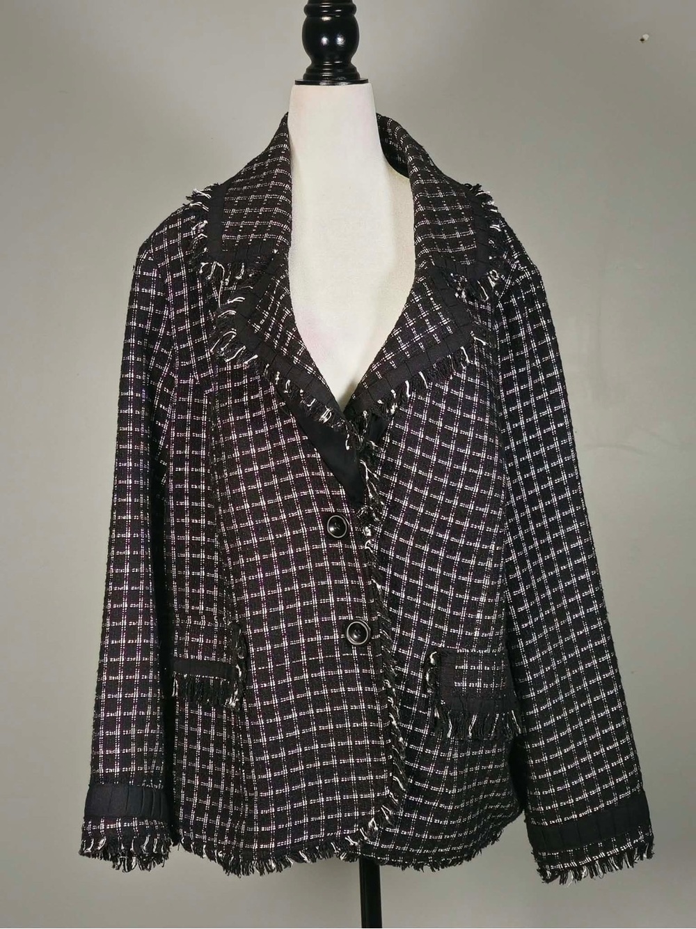 EUC Addition Elle Black and White Tweed Blazer